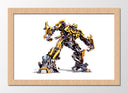 Cuadro enmarcado natural transformer, bumblebee, coche amarillo