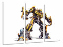 Tríptico transformer, bumblebee, coche amarillo