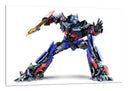 Cuadro transformer, optimus prime, coche azul y rojo