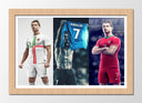 Cuadro enmarcado natural cristiano ronaldo, equipacion