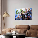 Estancia marvel, superheroes, multiverso, estilo comic