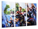 Tríptico marvel, superheroes, multiverso, estilo comic