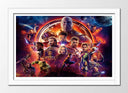Cuadro enmarcado blanco marvel, superheroes, multiverso