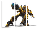 Tríptico transformer, bumblebee, coche amarillo
