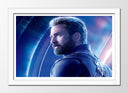 Cuadro enmarcado blanco capitan america, marvel, superheroe