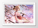 Cuadro enmarcado blanco Anime Saber Sakura