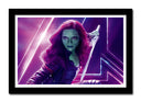 Cuadro enmarcado negro guardianes de la galaxia, gamora
