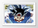 Cuadro enmarcado blanco pelicula, serie, dragon ball, son goku