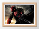 Cuadro enmarcado natural hellboy, demonio rojo