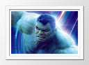 Cuadro enmarcado blanco hulk, marvel, superheroe