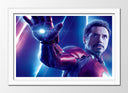 Cuadro enmarcado blanco iron man, marvel, superheroe