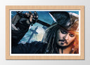 Cuadro enmarcado natural piratas del caribe, capitan jack sparrow