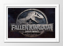 Cuadro enmarcado blanco jurassic parck, fallen kingdom