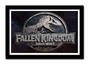 Cuadro enmarcado negro jurassic parck, fallen kingdom