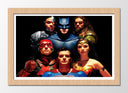 Cuadro enmarcado natural la liga de la justicia, DC, superheroes