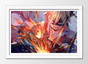 Cuadro enmarcado blanco Anime Bakugou Katsuki My Hero