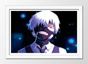 Cuadro enmarcado blanco Anime Ken Kaneki