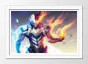 Cuadro enmarcado blanco Anime Mecha My Hero