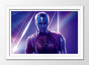 Cuadro enmarcado blanco los guardianes de la galaxia, nebula, marvel
