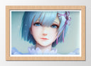 Cuadro enmarcado natural Anime Rem