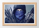 Cuadro enmarcado natural robbin hood, arquero, imagen animada