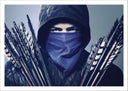 Lámina robbin hood, arquero, imagen animada
