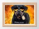 Cuadro enmarcado natural show dogs, perro policia