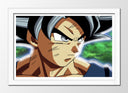Cuadro enmarcado blanco Goku, dragon ball, anime, serie