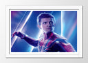 Cuadro enmarcado blanco spiderman, marvel, superheroe