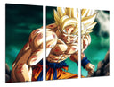 Tríptico Son goku, dragon ball, anime, serie