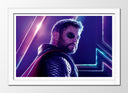 Cuadro enmarcado blanco thor, marvel superheroe