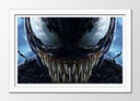 Cuadro enmarcado blanco venom, spiderman, marvel