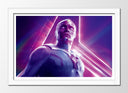 Cuadro enmarcado blanco marvel, vision, superheroe