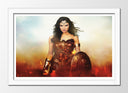 Cuadro enmarcado blanco wonder woman, DC, superheroe