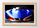 Cuadro enmarcado natural peugeot L500 R hibrido,azul electrico