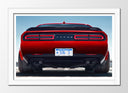 Cuadro enmarcado blanco 2018 Dogde challenger SRT Hellcat,rojo