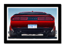 Cuadro enmarcado negro 2018 Dogde challenger SRT Hellcat,rojo