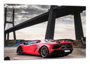 Cuadro lamborghini aventador, rojo y negro