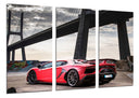 Tríptico lamborghini aventador, rojo y negro