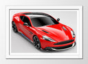 Cuadro enmarcado blanco Aston Martin Vanquish S,rojo