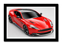 Cuadro enmarcado negro Aston Martin Vanquish S,rojo
