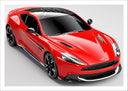 Lámina Aston Martin Vanquish S,rojo