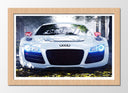 Cuadro enmarcado natural Audio R8 LMP, color blanco