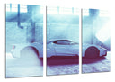 Tríptico ford Gt40 ,blanco,garaje
