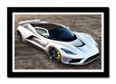 Cuadro enmarcado negro Hennessey Venom F5,color plata