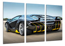 Tríptico lamborghini Centenario LP-770,negro con toques amarillos