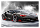 Lámina Lamborghini Centenario LP-770 negro