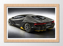 Cuadro enmarcado natural lamborghini Centenario LP-770,negro con toques amarillos
