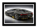 Cuadro enmarcado negro lamborghini Centenario LP-770,negro con toques amarillos