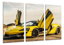 Tríptico McLaren P1 amarillo con toques negros
